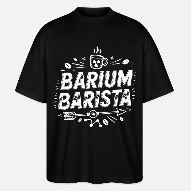 Barium Barista Kaffeewissenschaft Logo - Stanley/Stella Oversized Unisex Bio T-Shirt Blaster 2.0 - Schwarz