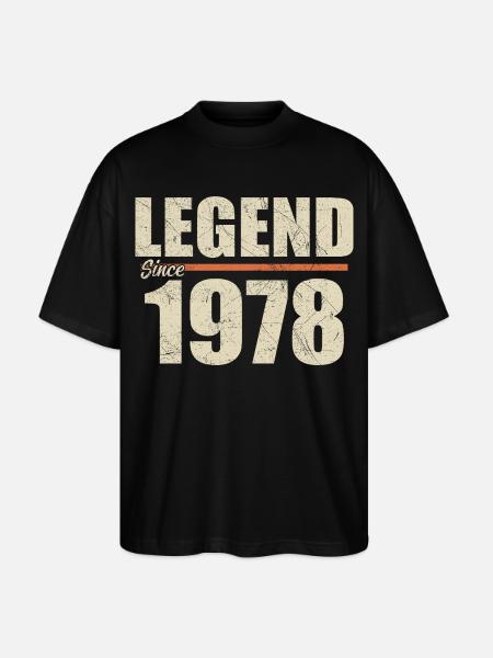 Birthday 1978 | Legend since 1978 - Stanley/Stella Oversized Unisex Organic T-shirt Blaster 2.0 - black