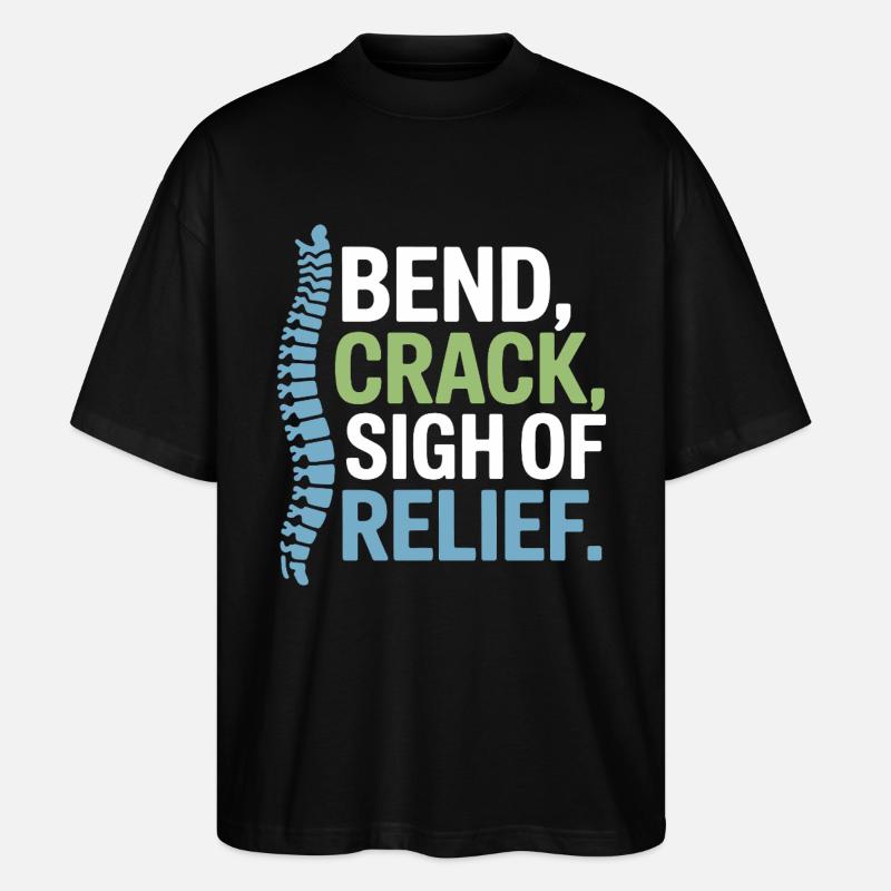 Chiropractor Spinal Alignment Is Everything - Stanley/Stella Oversized Unisex Organic T-shirt Blaster 2.0 - black