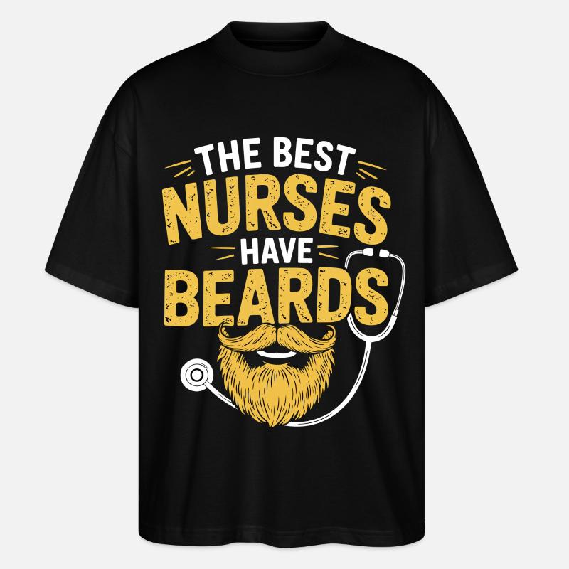 Beste Krankenschwestern mit Bart - Stanley/Stella Oversized Unisex Bio T-Shirt Blaster 2.0 - Schwarz