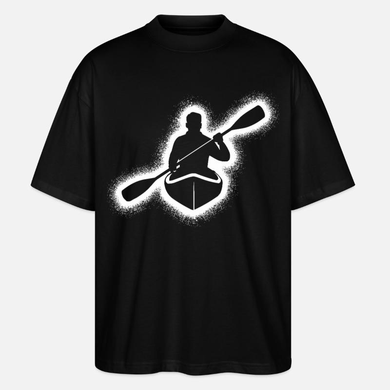 Kanu Paddelboot Kinder Herren Kajak - Stanley/Stella Oversized Unisex Bio T-Shirt Blaster 2.0 - Schwarz