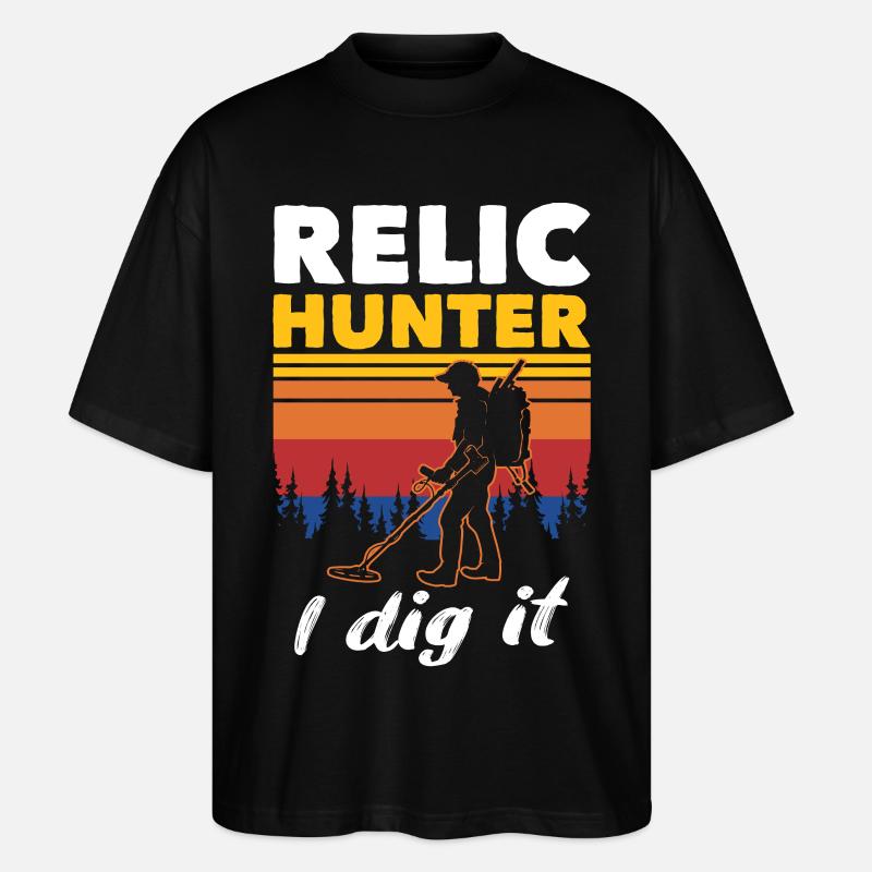 Reliktesucher Sondeln - Stanley/Stella Oversized Unisex Bio T-Shirt Blaster 2.0 - Schwarz