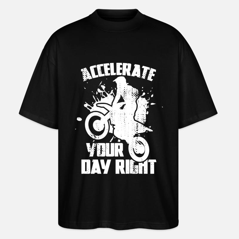 Accelerate Your Day Right - Stanley/Stella Oversized Unisex Bio T-Shirt Blaster 2.0 - Schwarz