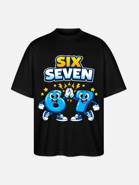Nummer 67 Seks Syv - 6 7 Memes - Stanley/Stella Oversize Unisex Øko T-shirt Blaster 2.0 - sort