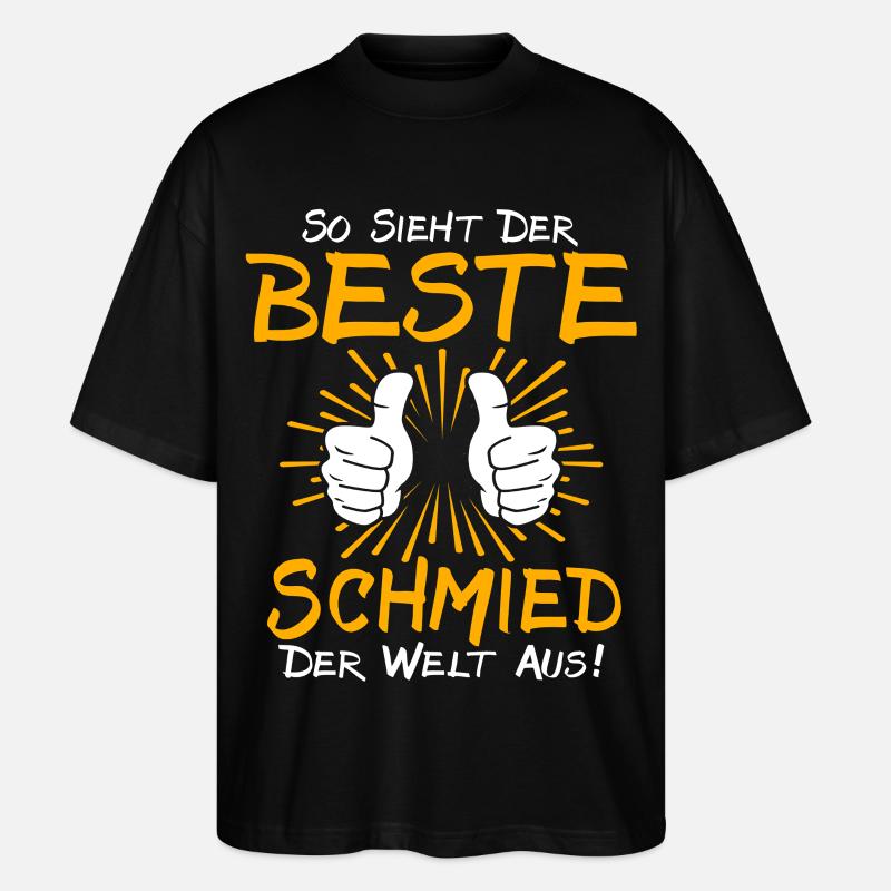 Schmied Geschenkidee - Stanley/Stella Oversized Unisex Bio T-Shirt Blaster 2.0 - Schwarz