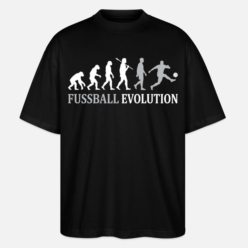 Fußball Evolution – Vom Affen zum Kicker - Stanley/Stella Oversized Unisex Bio T-Shirt Blaster 2.0 - Schwarz