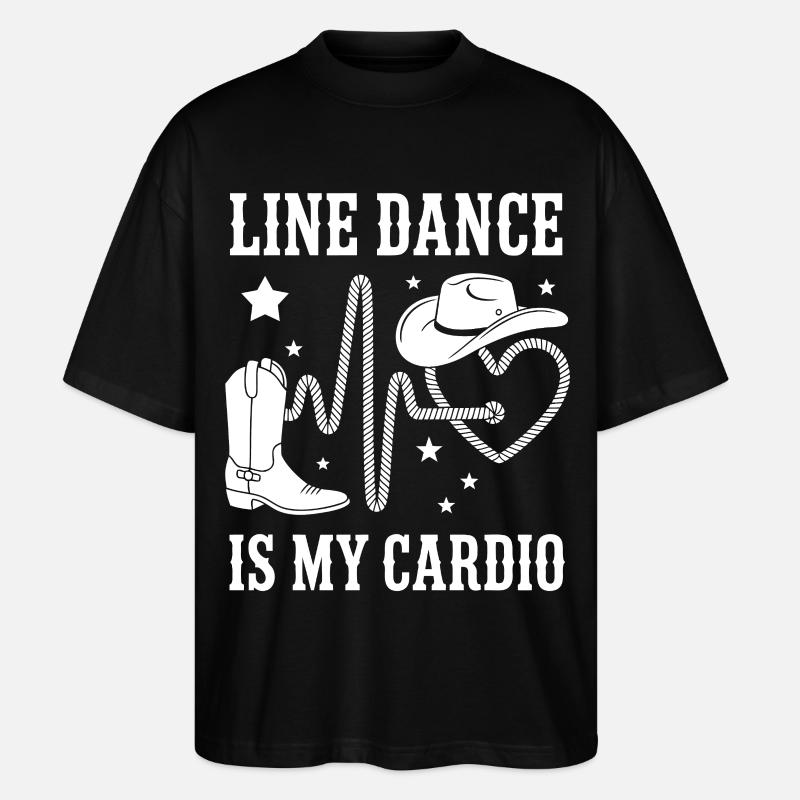 Line Dance Cardio Stil - Stanley/Stella Oversized Unisex Bio T-Shirt Blaster 2.0 - Schwarz