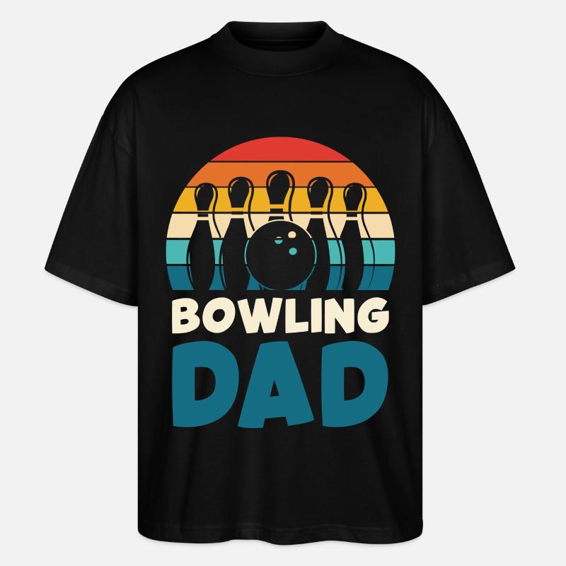 Bowling Dad Retro-Design - Stanley/Stella Oversized Unisex Bio T-Shirt Blaster 2.0 - Schwarz