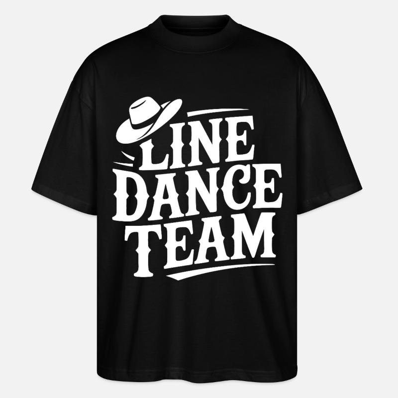 Line Dance Team Logo - Stanley/Stella Oversized Unisex Organic T-shirt Blaster 2.0 - black