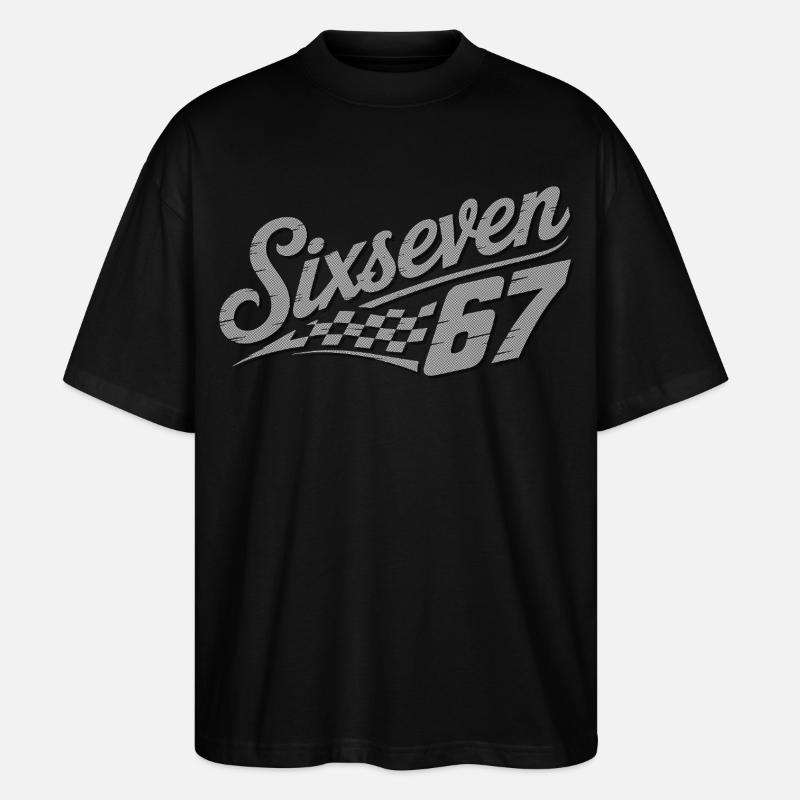 Six Sept Drapeau à damier - T-shirt bio Blaster 2.0 coupe oversize Stanley/Stella Unisexe - noir