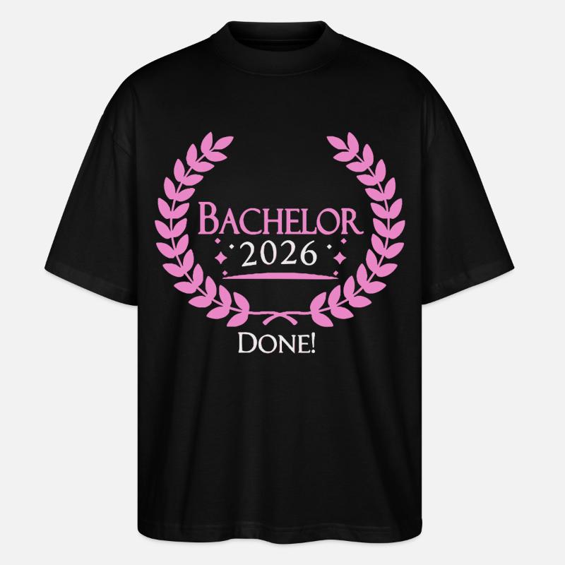 Bachelor 2026 Geschafft - Stanley/Stella Oversized Unisex Bio T-Shirt Blaster 2.0 - Schwarz