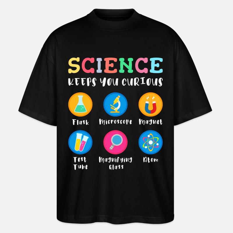 La science suscite la curiosité - T-shirt bio Blaster 2.0 coupe oversize Stanley/Stella Unisexe - noir
