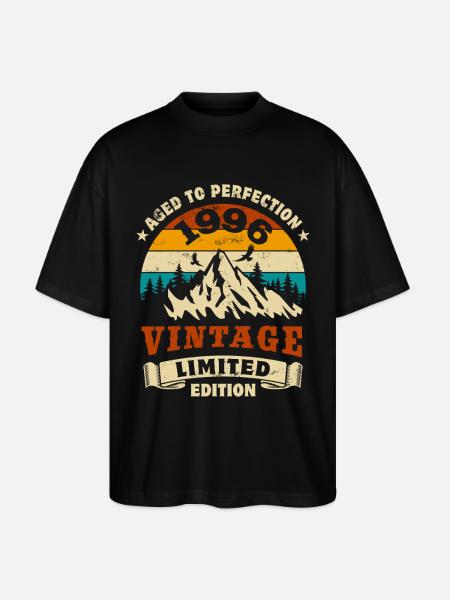 Limited Edition 1996 Birthday Gift - Stanley/Stella Oversized Unisex Organic T-shirt Blaster 2.0 - black
