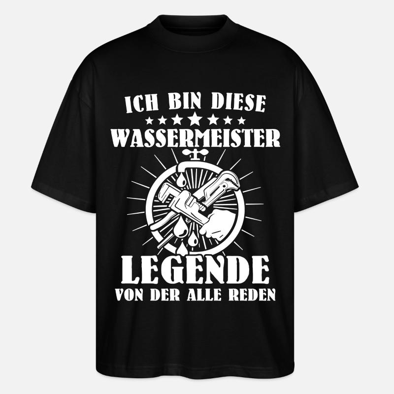 Wassermeister - Stanley/Stella Oversized Unisex Bio T-Shirt Blaster 2.0 - Schwarz