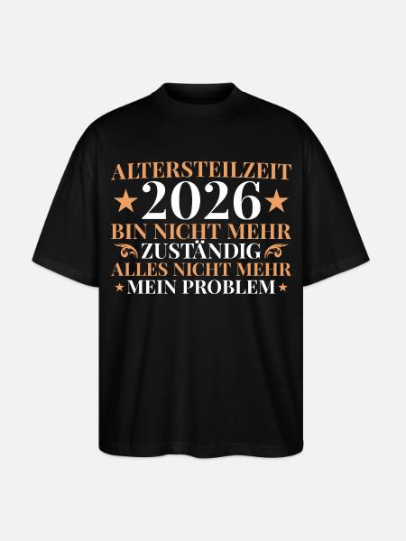 Retraite partielle 2026 Plus responsable - T-shirt bio Blaster 2.0 coupe oversize Stanley/Stella Unisexe - noir