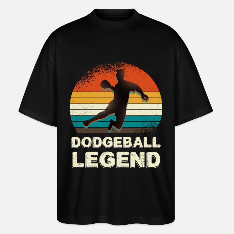 Look rétro de Dodgeball Legend - T-shirt bio Blaster 2.0 coupe oversize Stanley/Stella Unisexe - noir