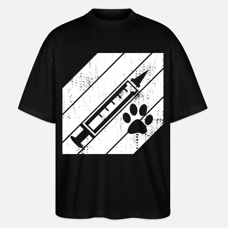 Tierarzt Spritze - Stanley/Stella Oversized Unisex Bio T-Shirt Blaster 2.0 - Schwarz