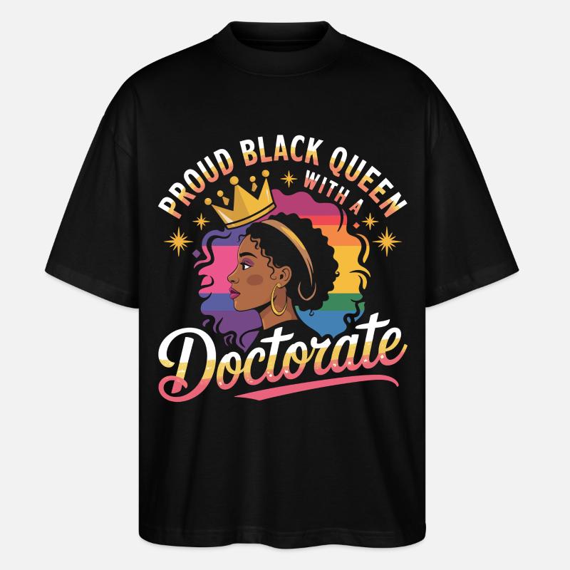 Pride Black Queen Doctotate - T-shirt bio Blaster 2.0 coupe oversize Stanley/Stella Unisexe - noir