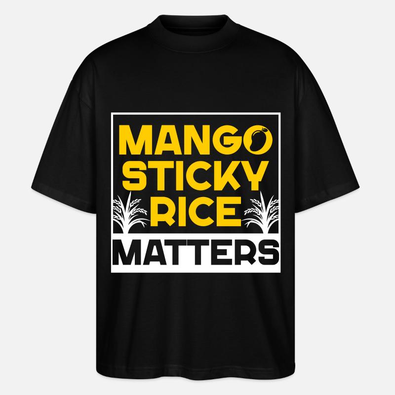 Mango Sticky Reis - Stanley/Stella Oversized Unisex Bio T-Shirt Blaster 2.0 - Schwarz