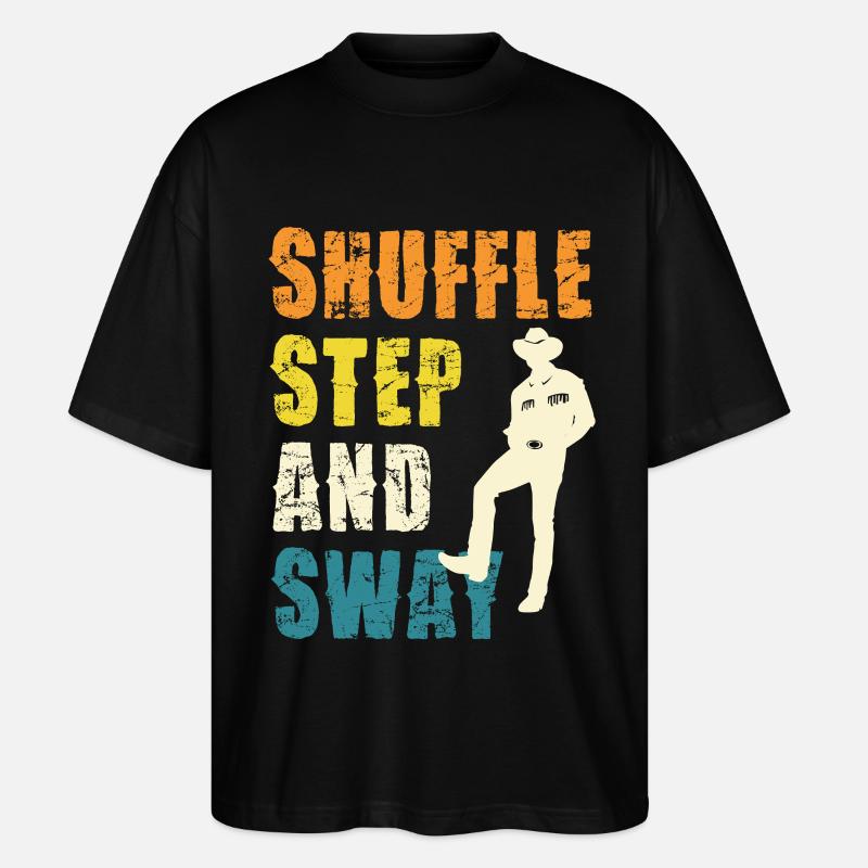 Shuffle Step und Sway - Stanley/Stella Oversized Unisex Bio T-Shirt Blaster 2.0 - Schwarz