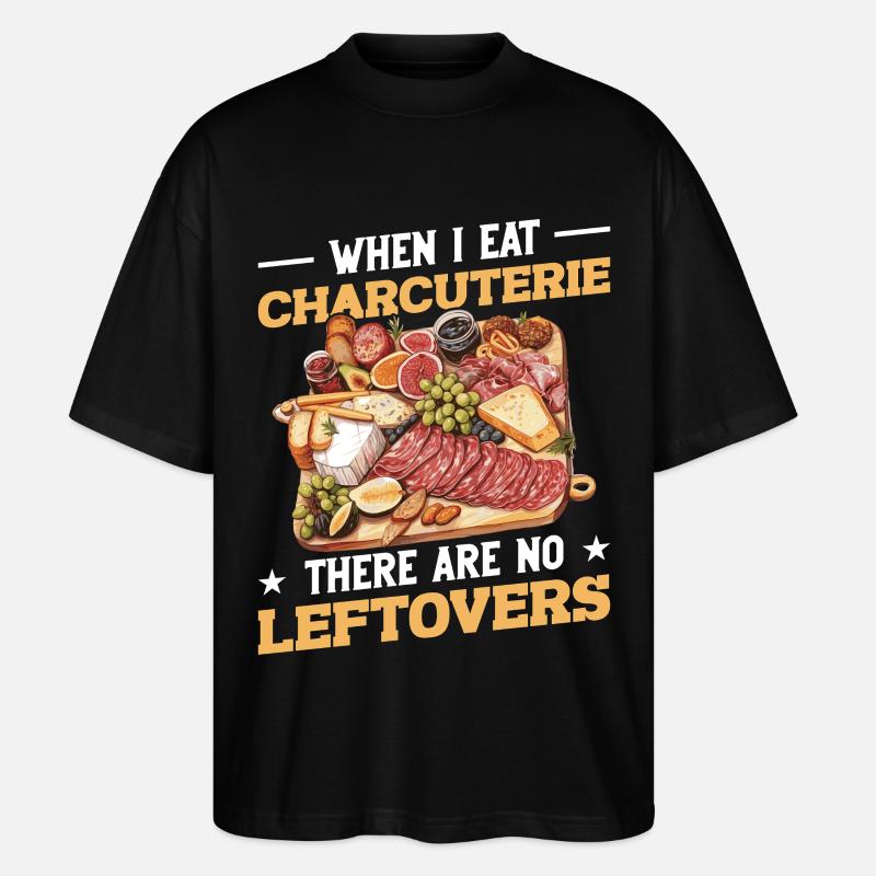 Käseplattenfleisch mit Umschlag-Lebensmitteln - Stanley/Stella Oversized Unisex Bio T-Shirt Blaster 2.0 - Schwarz