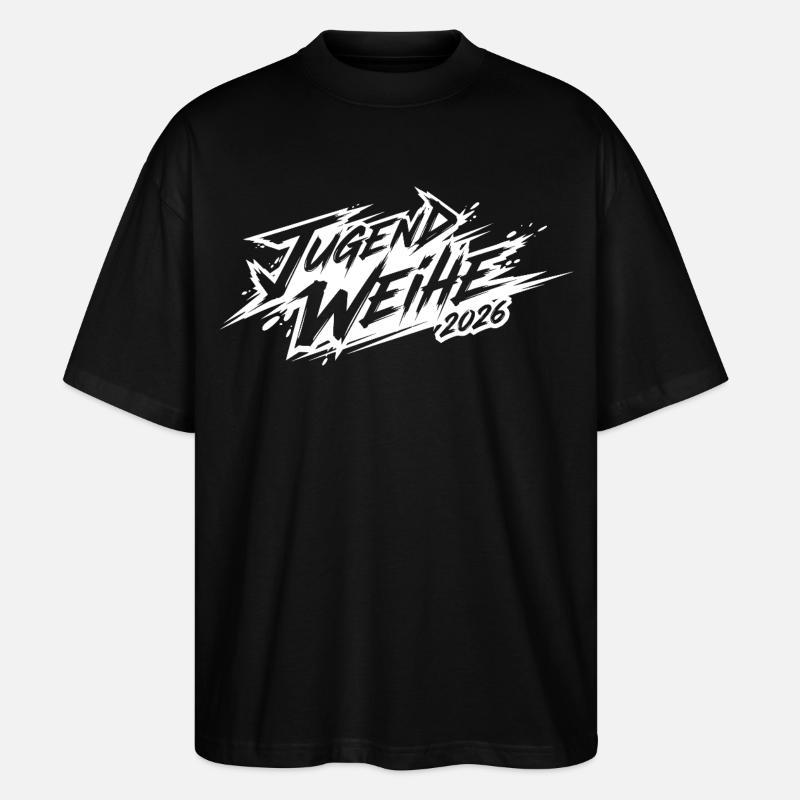 Jugendweihe 2026 - Stanley/Stella Oversized Unisex Bio T-Shirt Blaster 2.0 - Schwarz