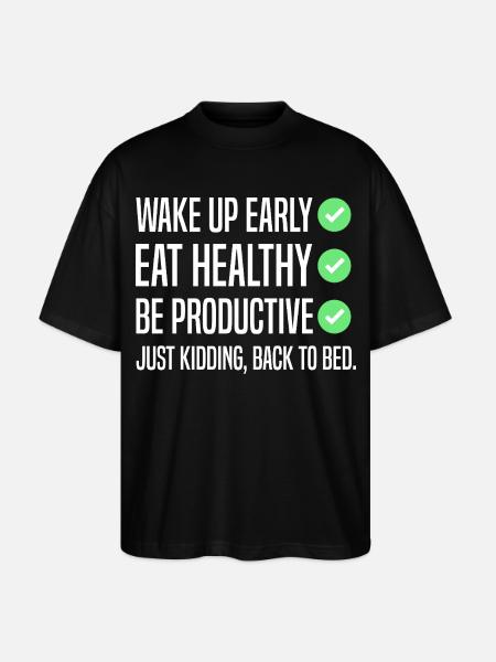Funny New Year's Resolution - Stanley/Stella Oversized Unisex Organic T-shirt Blaster 2.0 - black
