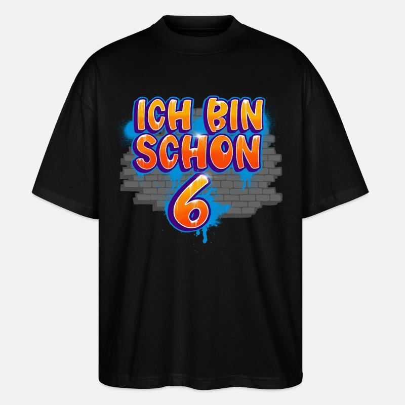 Graffiti du 6e anniversaire - T-shirt bio Blaster 2.0 coupe oversize Stanley/Stella Unisexe - noir