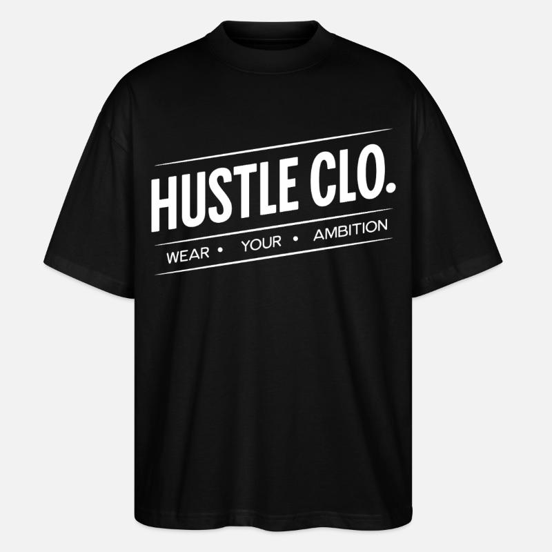 Hustle Clo Ambition Logo - Stanley/Stella Oversized Unisex Bio T-Shirt Blaster 2.0 - Schwarz