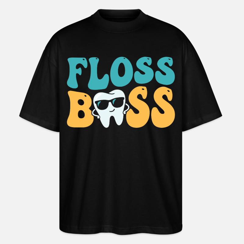 Assistant dentaire dentaire Floss - T-shirt bio Blaster 2.0 coupe oversize Stanley/Stella Unisexe - noir