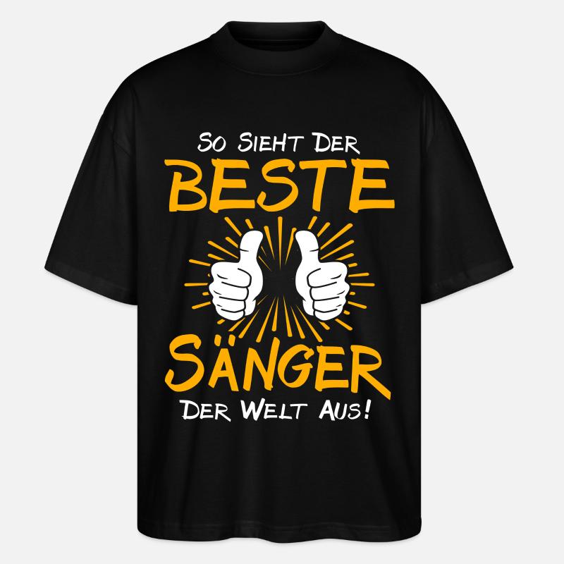 Sänger Geschenkidee - Stanley/Stella Oversized Unisex Bio T-Shirt Blaster 2.0 - Schwarz