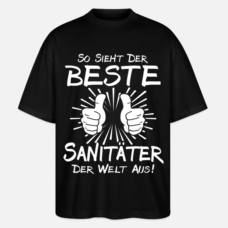 Bester Sanitäter - Stanley/Stella Oversized Unisex Bio T-Shirt Blaster 2.0 - Schwarz