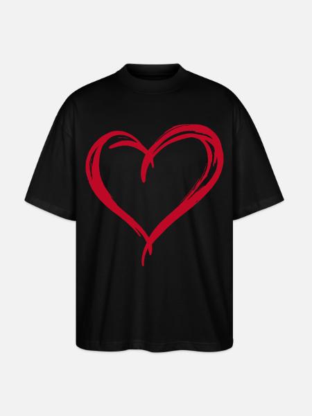 Heart - Stanley/Stella Oversized Unisex Organic T-shirt Blaster 2.0 - black