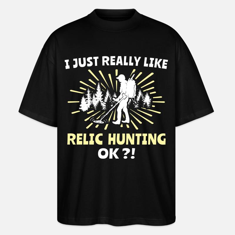 Reliktesucher Sondeln - Stanley/Stella Oversized Unisex Bio T-Shirt Blaster 2.0 - Schwarz