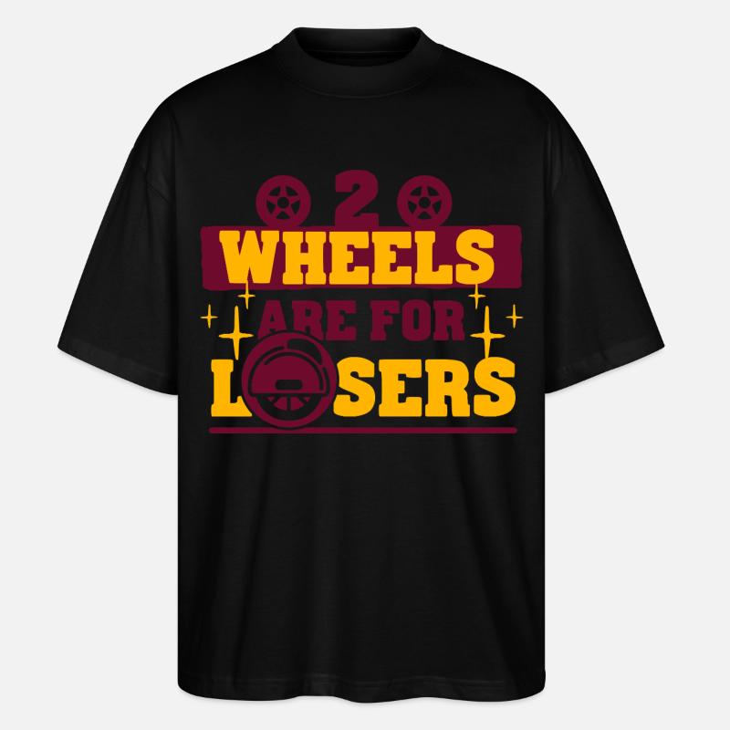 Monowheel Monocyclist - Stanley/Stella Oversized Unisex Bio T-Shirt Blaster 2.0 - Schwarz
