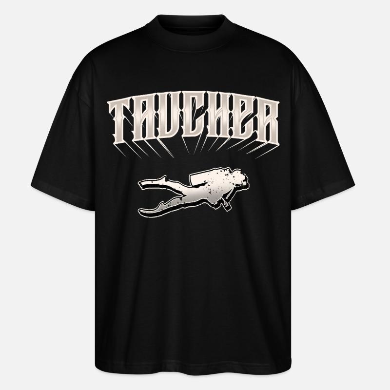 Taucher Tauchen - Stanley/Stella Oversized Unisex Bio T-Shirt Blaster 2.0 - Schwarz