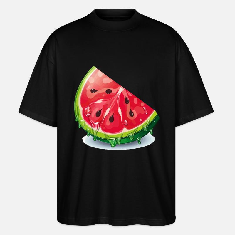 Tranche de pastèque - T-shirt bio Blaster 2.0 coupe oversize Stanley/Stella Unisexe - noir