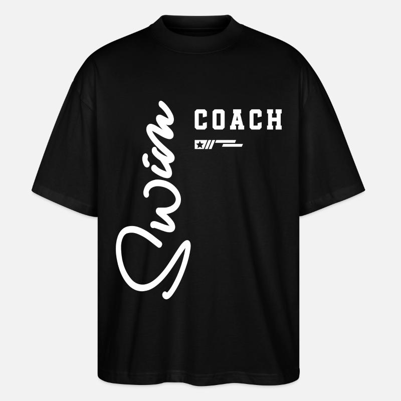 Swim Coach Classic Poolside für Teamleiter - Stanley/Stella Oversized Unisex Bio T-Shirt Blaster 2.0 - Schwarz