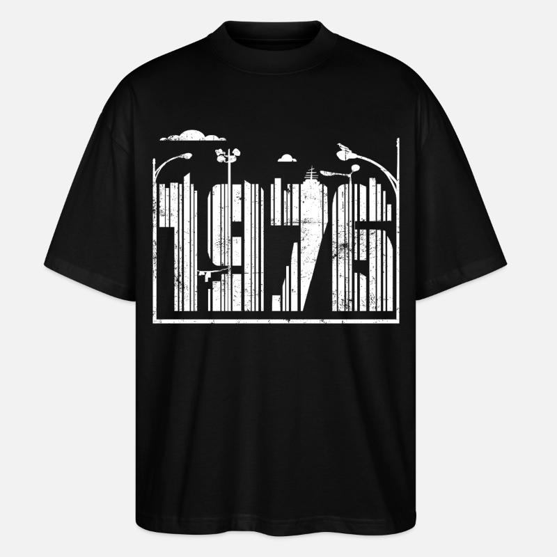 Millésime 1976 - T-shirt bio Blaster 2.0 coupe oversize Stanley/Stella Unisexe - noir
