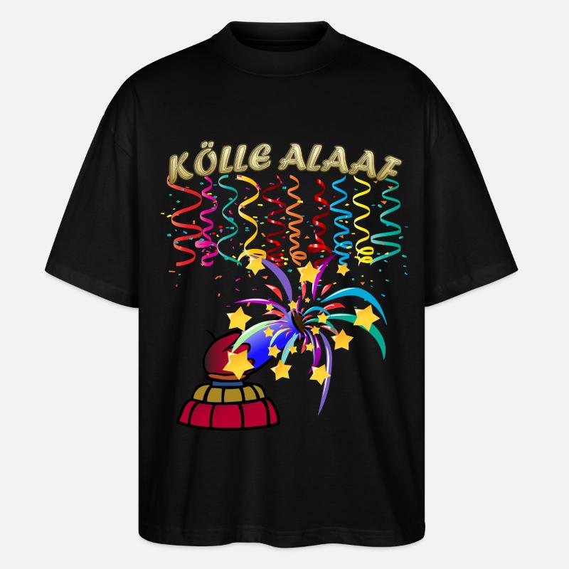 Feux d’artifice Alaaf de Cologne - T-shirt bio Blaster 2.0 coupe oversize Stanley/Stella Unisexe - noir