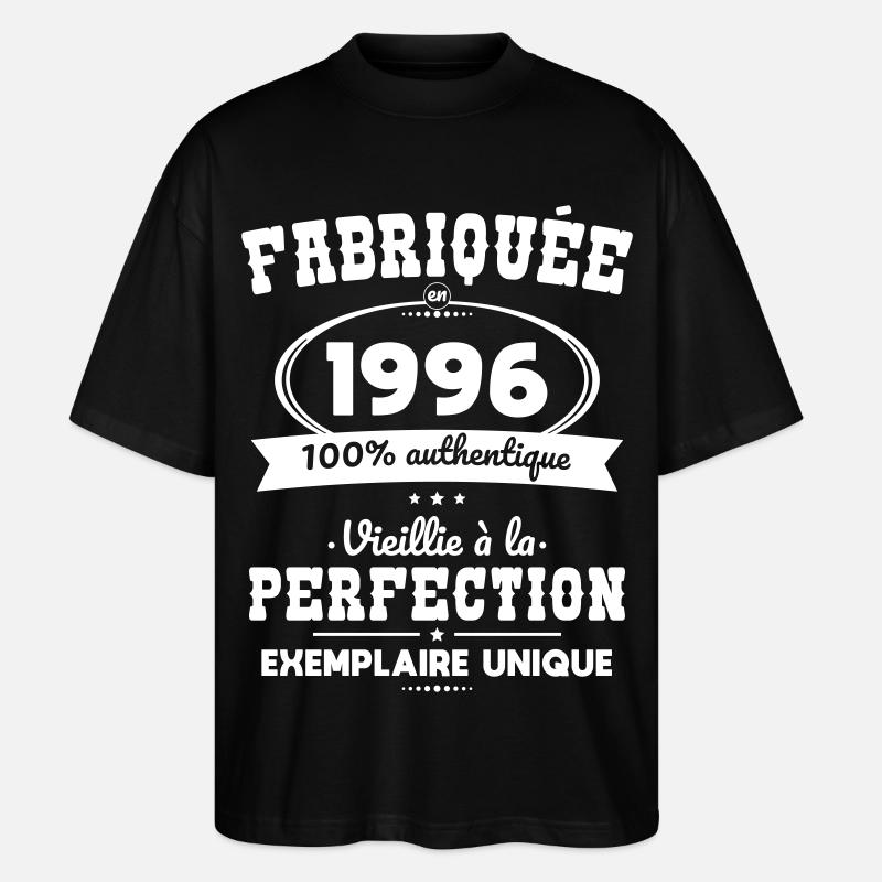 Hergestellt 1996 – Perfekt gereift - Stanley/Stella Oversized Unisex Bio T-Shirt Blaster 2.0 - Schwarz