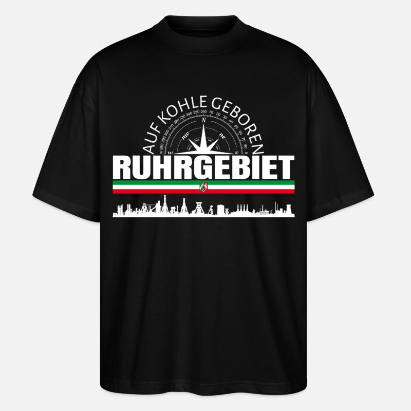 Ruhrgebiet  - Stanley/Stella Oversized Unisex Bio T-Shirt Blaster 2.0 - Schwarz