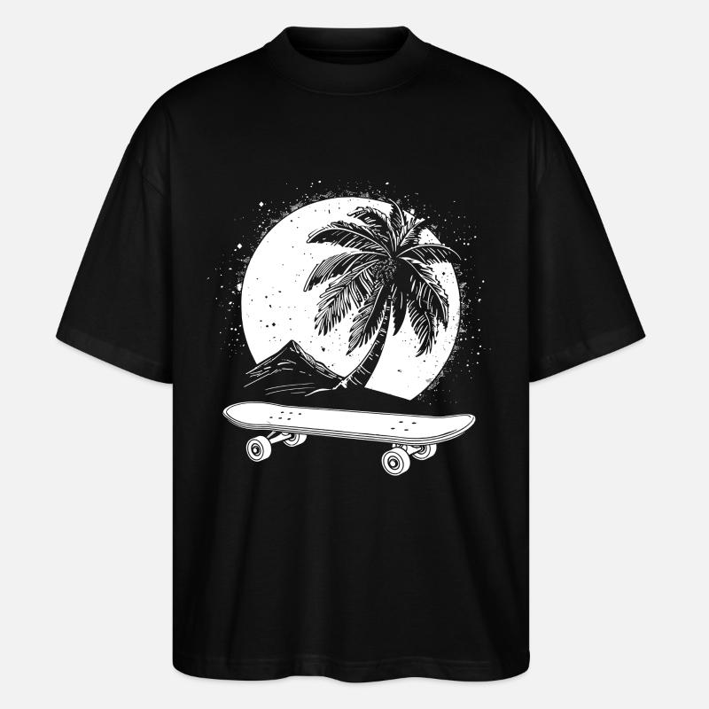 Skateboard Grafik - Stanley/Stella Oversized Unisex Bio T-Shirt Blaster 2.0 - Schwarz