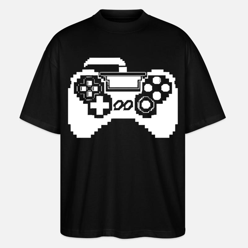 Game Controller Pixel Graphics - Stanley/Stella Oversized Unisex Organic T-shirt Blaster 2.0 - black