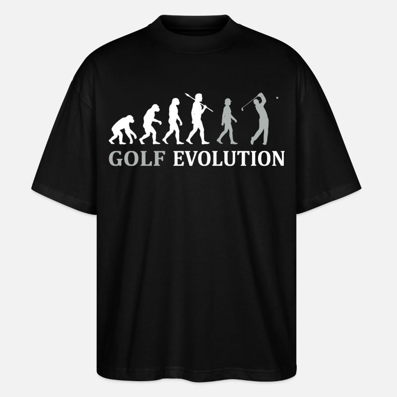 Golf Evolution – Das perfekte Golfer Geschenk - Stanley/Stella Oversized Unisex Bio T-Shirt Blaster 2.0 - Schwarz