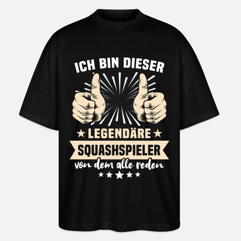 Dictons des joueurs de squash - T-shirt bio Blaster 2.0 coupe oversize Stanley/Stella Unisexe - noir