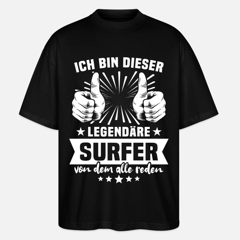 Légende du surfeur - T-shirt bio Blaster 2.0 coupe oversize Stanley/Stella Unisexe - noir