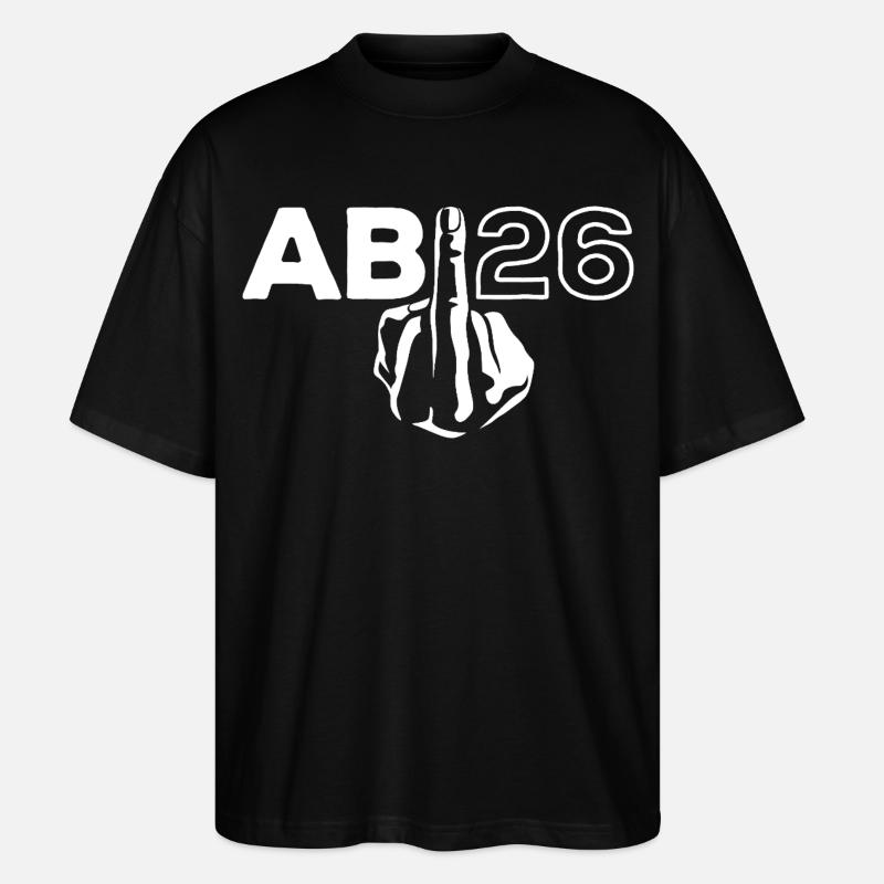 ABI 2026 Mittelfinger Abitur - Geschenk - Stanley/Stella Oversized Unisex Bio T-Shirt Blaster 2.0 - Schwarz