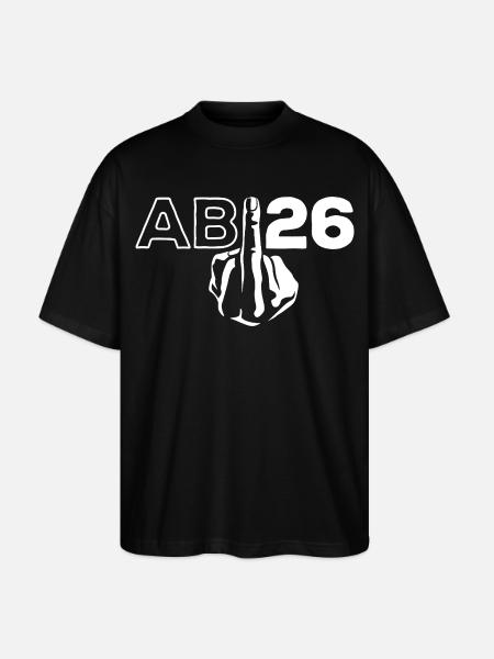 ABI 2026 Middle Finger Abitur - Gift - Stanley/Stella Oversized Unisex Organic T-shirt Blaster 2.0 - black