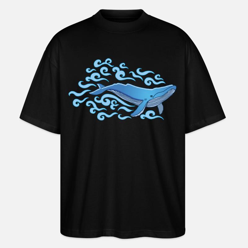 Der Blauwal - Stanley/Stella Oversized Unisex Bio T-Shirt Blaster 2.0 - Schwarz